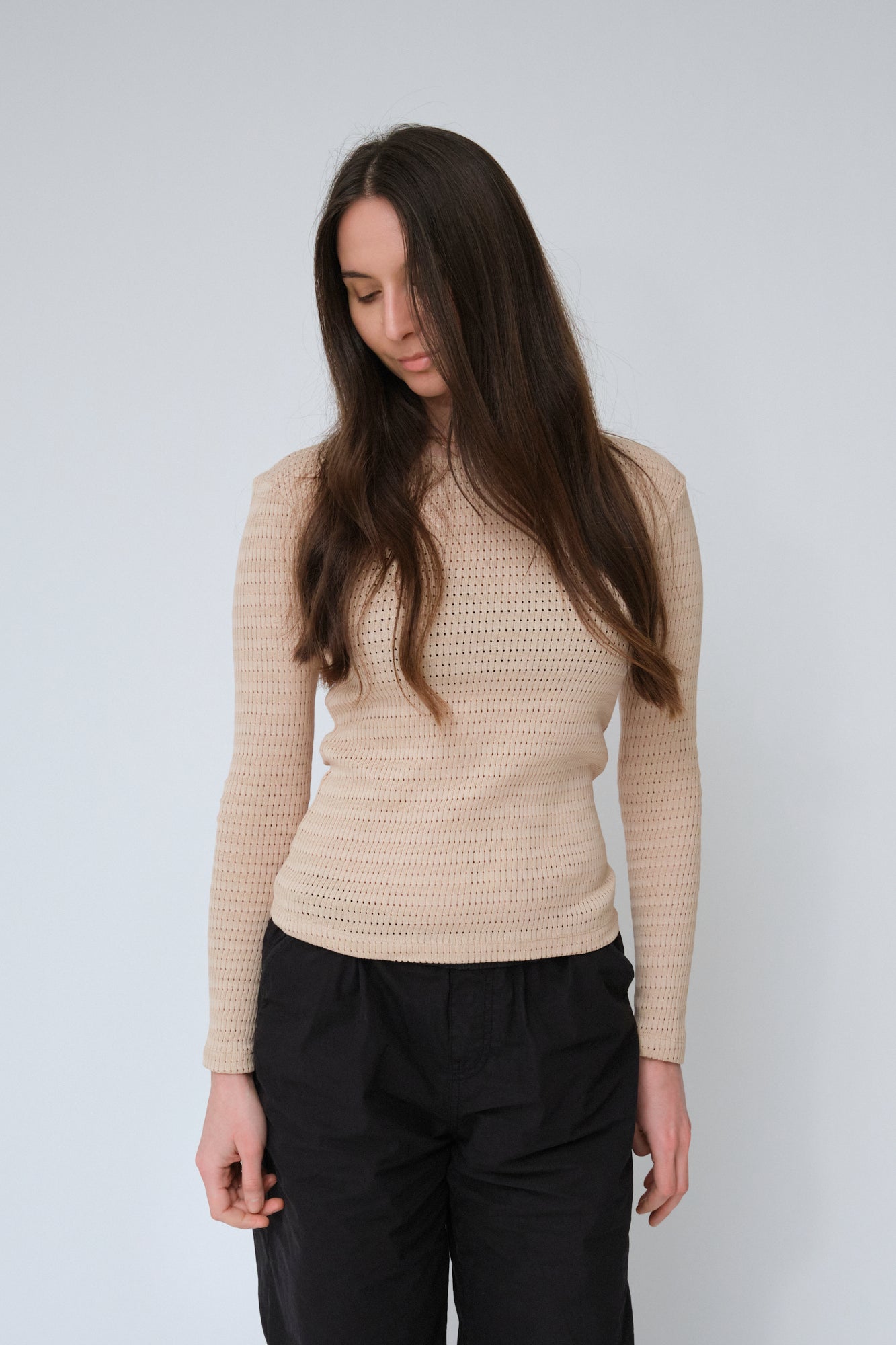 Basic Apparel Karla LS Tee T-shirts 535 Sesame
